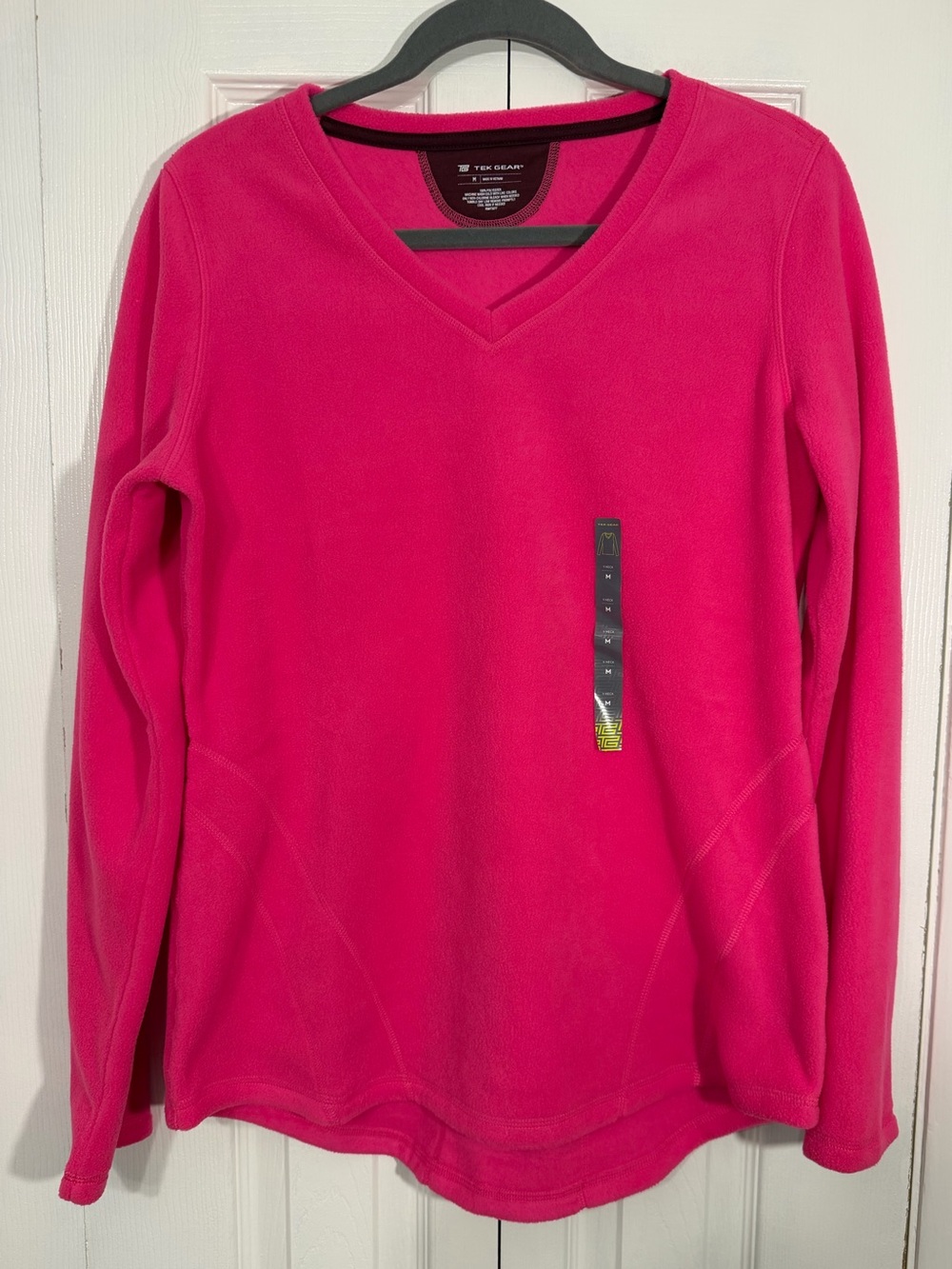 Tek Gear Fleece V-Neck Pullover M Pink